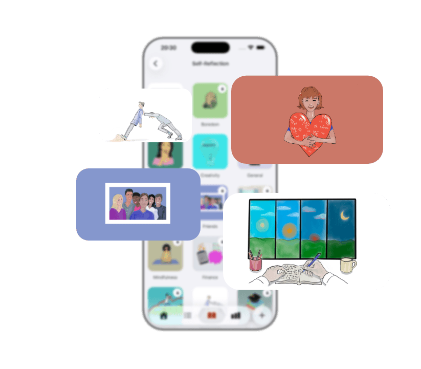 The self-reflection topic picker in Luci